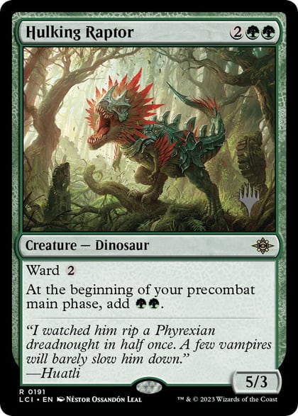 Hulking Raptor, Promo Pack: The Lost Caverns of Ixalan 191