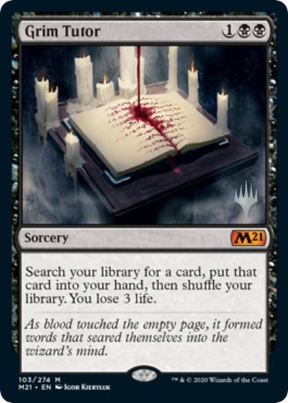 Grim Tutor, Promo Pack: Core Set 2021 103