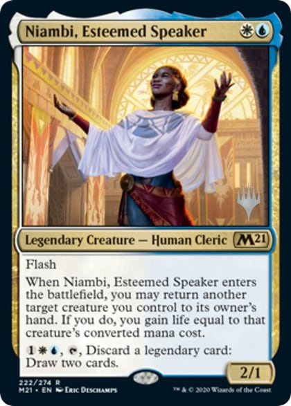 Niambi, Esteemed Speaker, Promo Pack: Core Set 2021 222