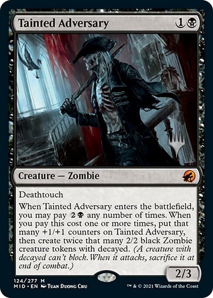 Tainted Adversary, Promo Pack: Innistrad: Midnight Hunt 124