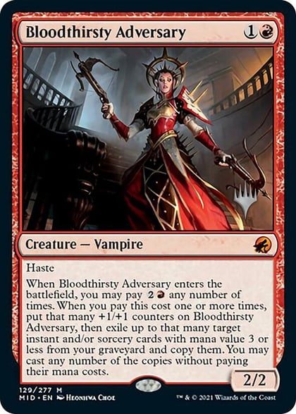 Bloodthirsty Adversary, Promo Pack: Innistrad: Midnight Hunt 129
