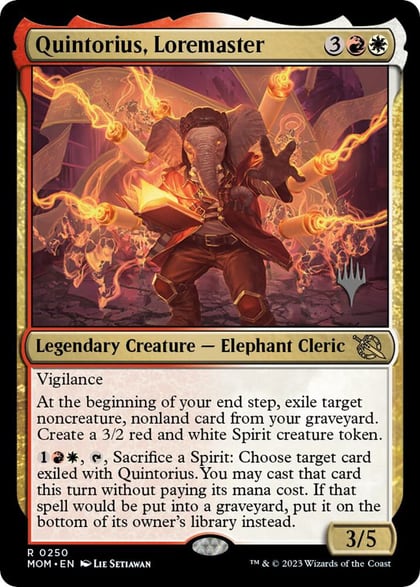 Quintorius, Loremaster, Promo Pack: March of the Machine 250