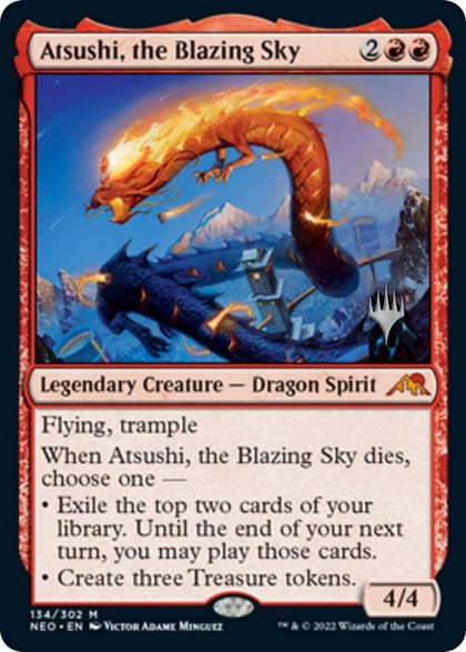 Atsushi, the Blazing Sky, Promo Pack: Kamigawa: Neon Dynasty 134