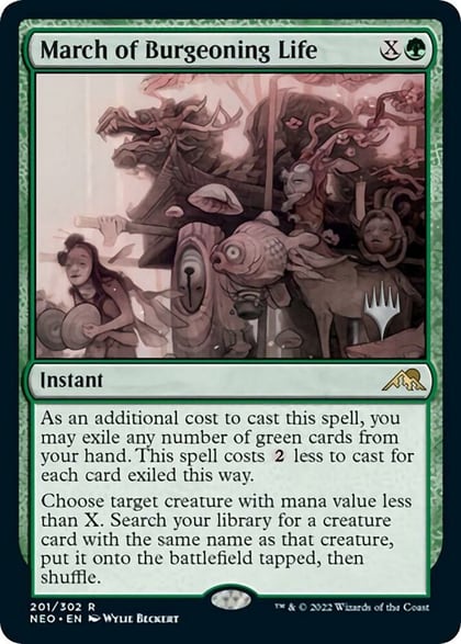March of Burgeoning Life, Promo Pack: Kamigawa: Neon Dynasty 201