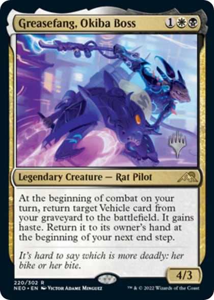 Greasefang, Okiba Boss, Promo Pack: Kamigawa: Neon Dynasty 220
