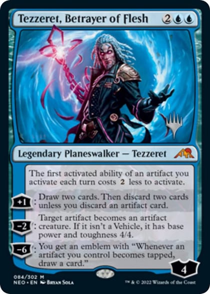 Tezzeret, Betrayer of Flesh, Promo Pack: Kamigawa: Neon Dynasty 84