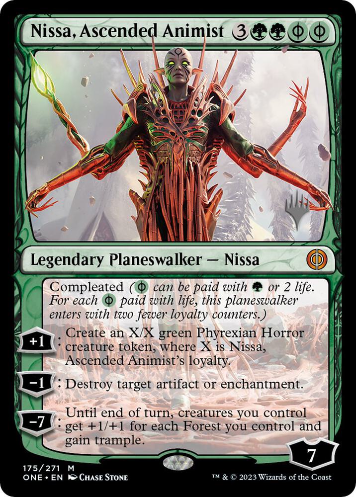 Nissa, Ascended Animist, Promo Pack: Phyrexia: All Will Be One 175