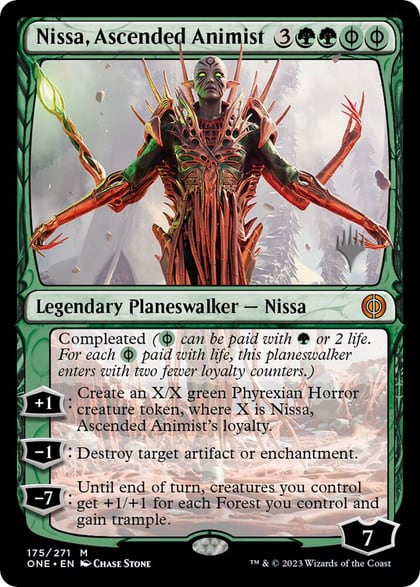 Nissa, Ascended Animist, Promo Pack: Phyrexia: All Will Be One 175