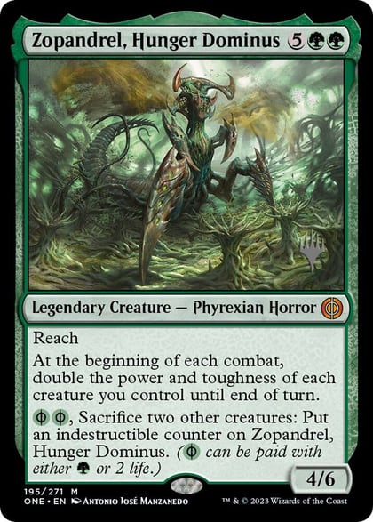 Zopandrel, Hunger Dominus, Promo Pack: Phyrexia: All Will Be One 195