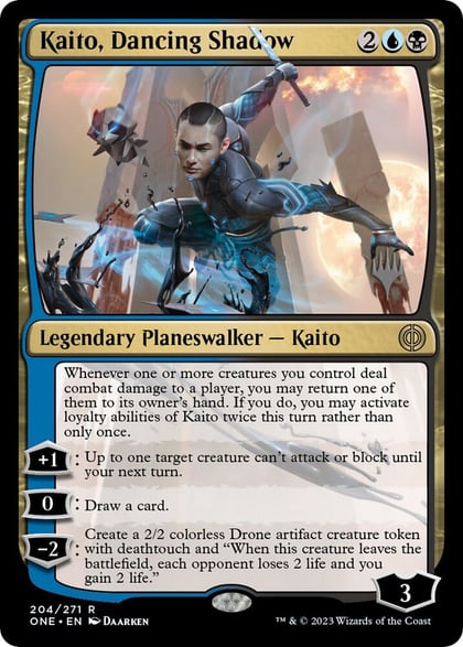 Kaito, Dancing Shadow, Promo Pack: Phyrexia: All Will Be One 204