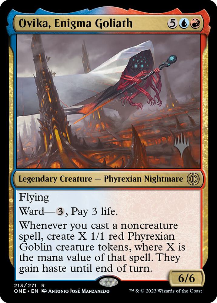Ovika, Enigma Goliath, Promo Pack: Phyrexia: All Will Be One 213
