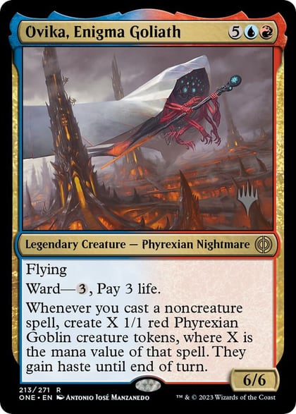 Ovika, Enigma Goliath, Promo Pack: Phyrexia: All Will Be One 213