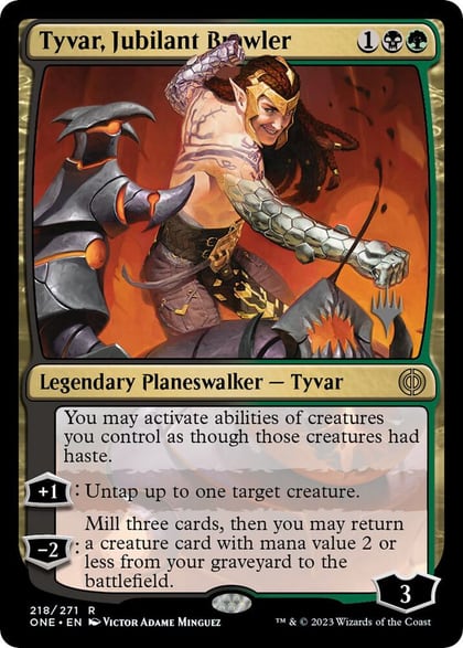 Tyvar, Jubilant Brawler, Promo Pack: Phyrexia: All Will Be One 218