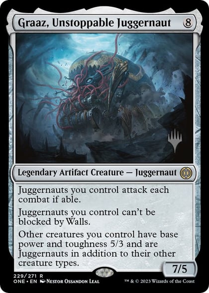 Graaz, Unstoppable Juggernaut, Promo Pack: Phyrexia: All Will Be One 229