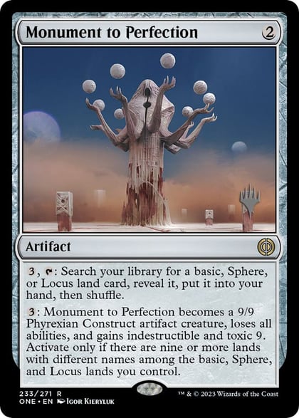 Monument to Perfection, Promo Pack: Phyrexia: All Will Be One 233