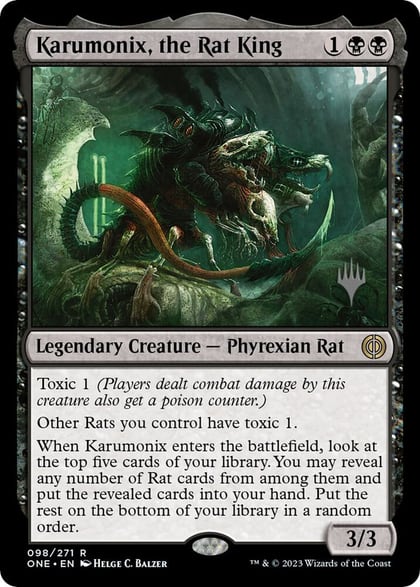 Karumonix, the Rat King, Promo Pack: Phyrexia: All Will Be One 98