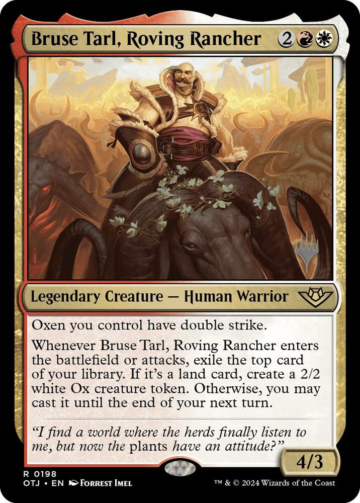Bruse Tarl, Roving Rancher, Promo Pack: Outlaws of Thunder Junction 198