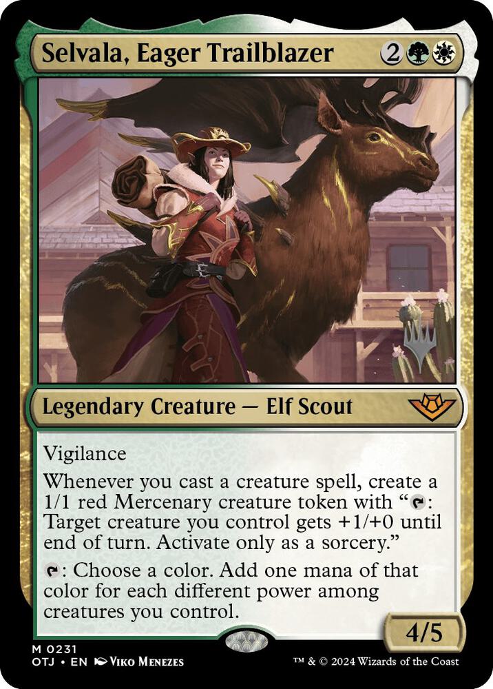 Selvala, Eager Trailblazer, Promo Pack: Outlaws of Thunder Junction 231