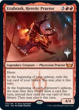 Urabrask, Heretic Praetor, Promo Pack: Streets of New Capenna 129