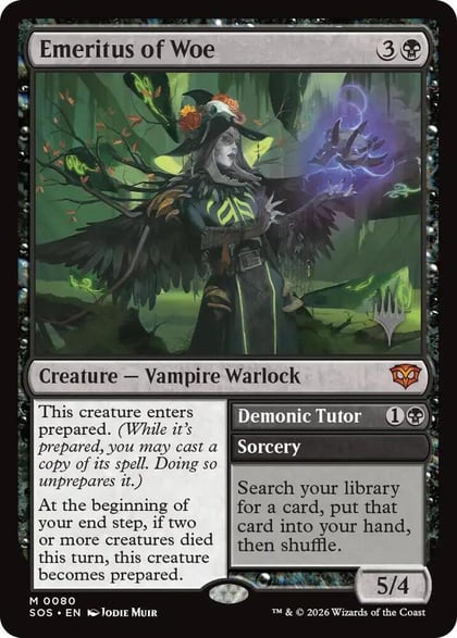 Emeritus of Woe, Promo Pack: Secrets of Strixhaven 80