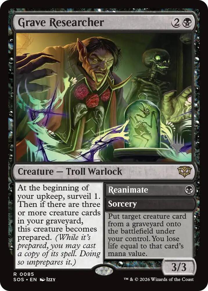 Grave Researcher, Promo Pack: Secrets of Strixhaven 85