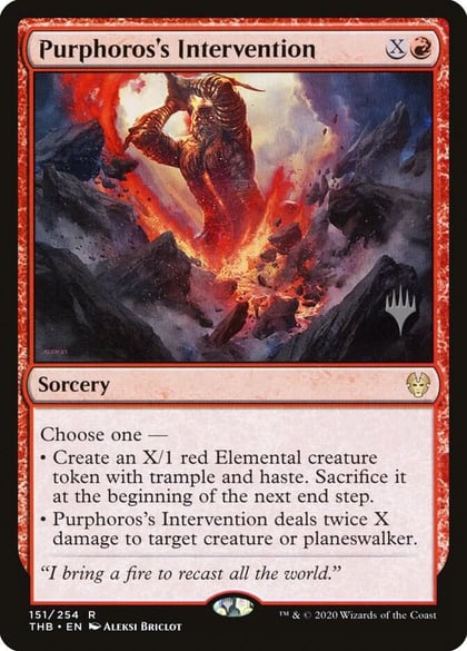 Purphoros's Intervention, Promo Pack: Theros Beyond Death 151