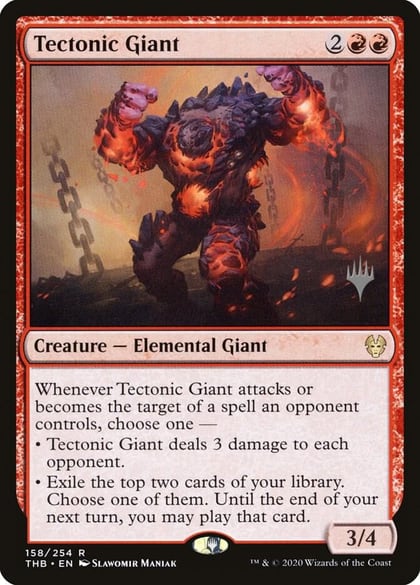 Tectonic Giant, Promo Pack: Theros Beyond Death 158