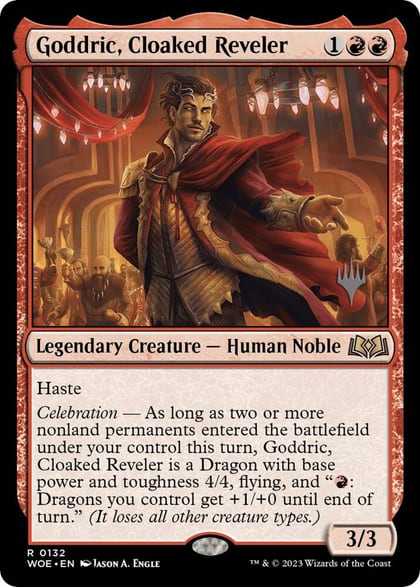 Goddric, Cloaked Reveler, Promo Pack: Wilds of Eldraine 132