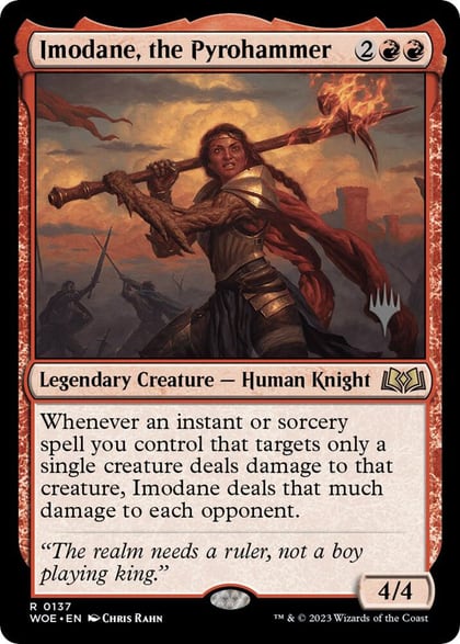 Imodane, the Pyrohammer, Promo Pack: Wilds of Eldraine 137