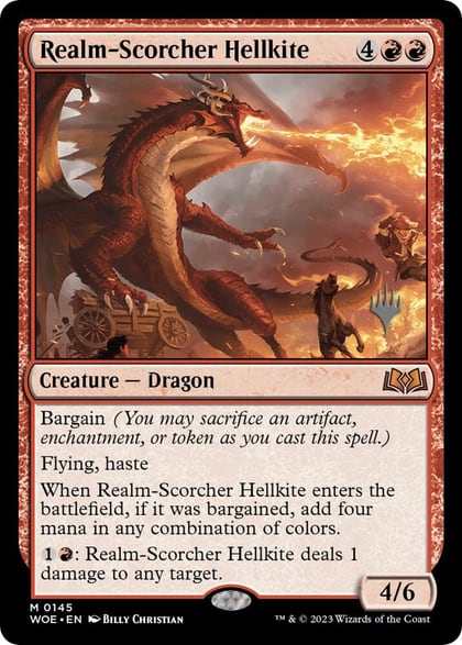 Realm-Scorcher Hellkite, Promo Pack: Wilds of Eldraine 145