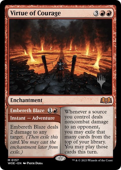 Virtue of Courage, Promo Pack: Wilds of Eldraine 157