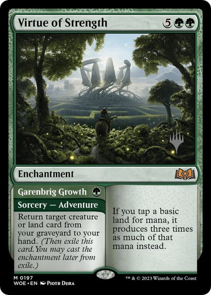 Virtue of Strength, Promo Pack: Wilds of Eldraine 197