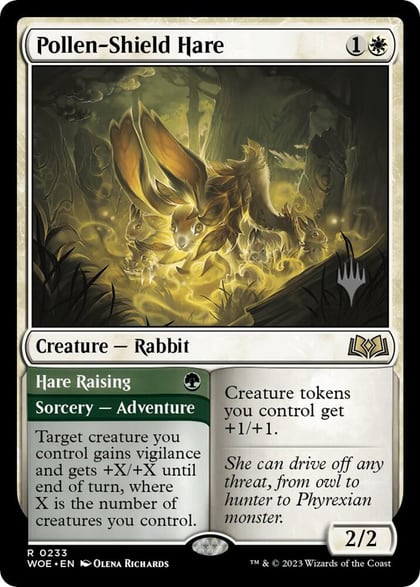 Pollen-Shield Hare, Promo Pack: Wilds of Eldraine 233