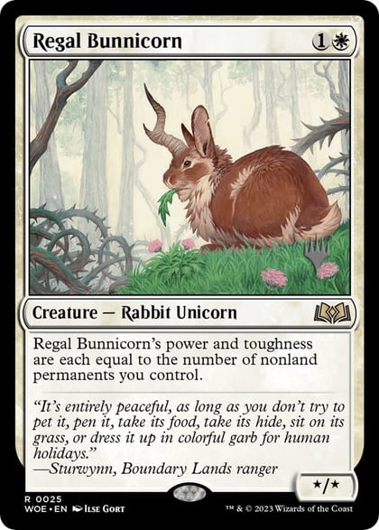 Regal Bunnicorn, Promo Pack: Wilds of Eldraine 25