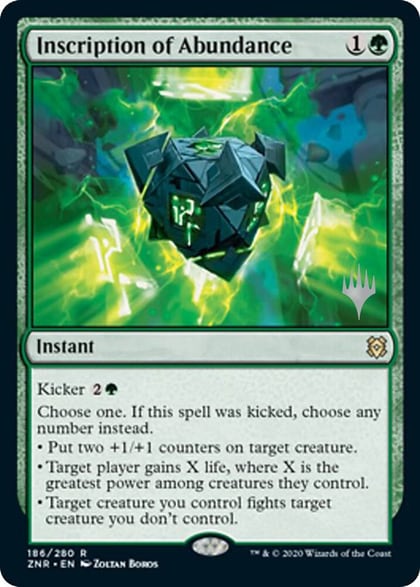 Inscription of Abundance, Promo Pack: Zendikar Rising 186