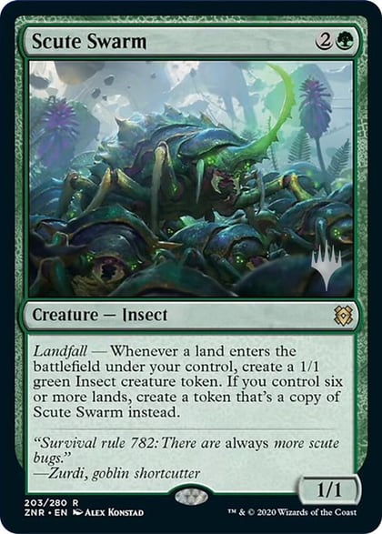 Scute Swarm, Promo Pack: Zendikar Rising 203