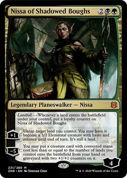 Nissa of Shadowed Boughs, Promo Pack: Zendikar Rising 231