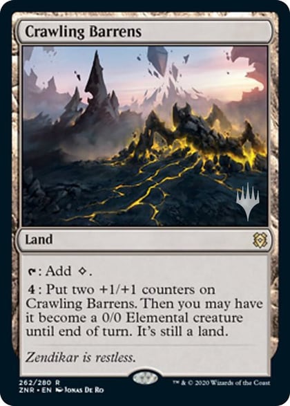 Crawling Barrens, Promo Pack: Zendikar Rising 262