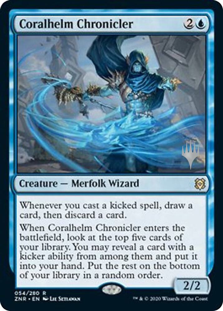 Coralhelm Chronicler, Promo Pack: Zendikar Rising 54