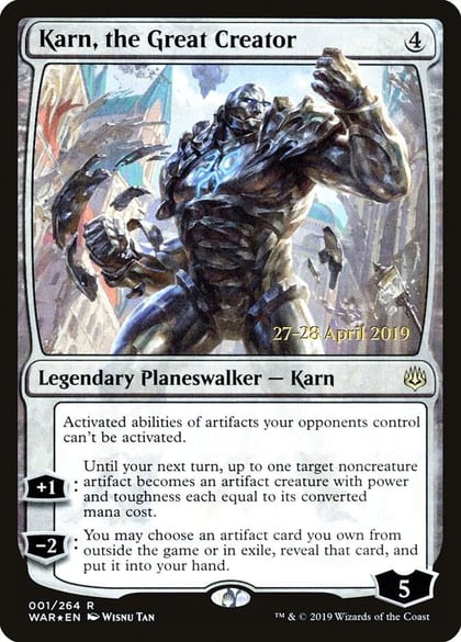 Karn, the Great Creator, Prerelease Cards 1