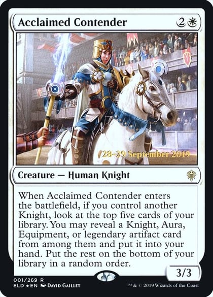 Acclaimed Contender, Prerelease Cards 1