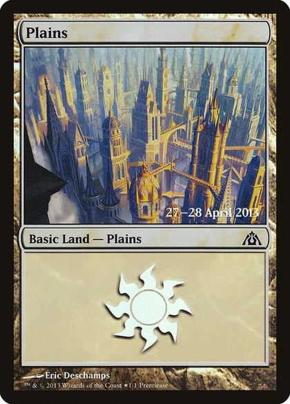 Plains (Dragon's Maze), Prerelease Cards 1