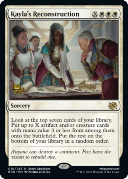 Kayla's Reconstruction, Prerelease Cards 10