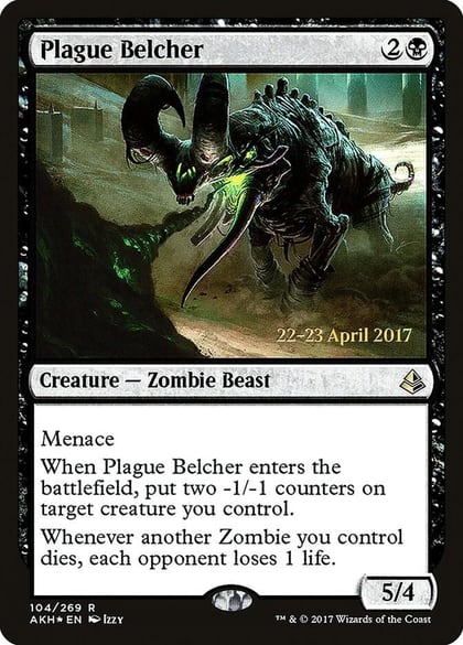 Plague Belcher, Prerelease Cards 104