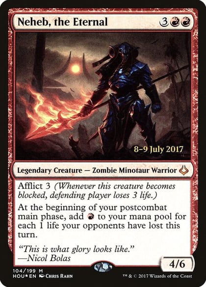 Neheb, the Eternal, Prerelease Cards 104