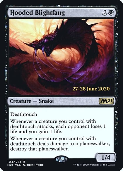 Hooded Blightfang, Prerelease Cards 104