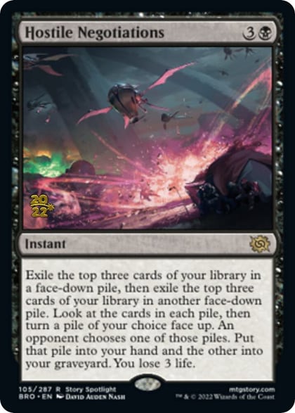 Hostile Negotiations, Prerelease Cards 105