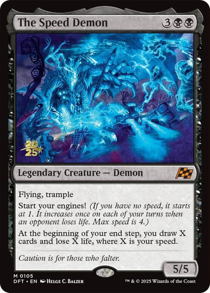 The Speed Demon, Prerelease Cards 105