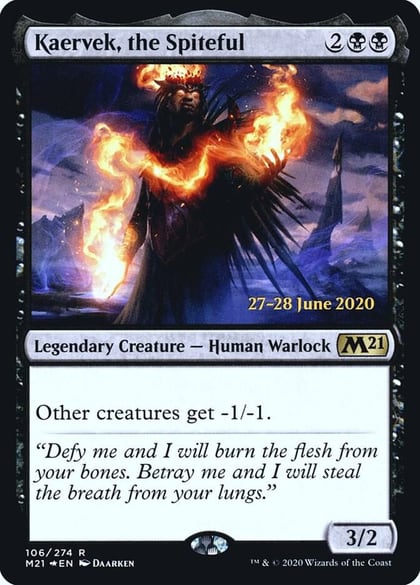 Kaervek, the Spiteful, Prerelease Cards 106