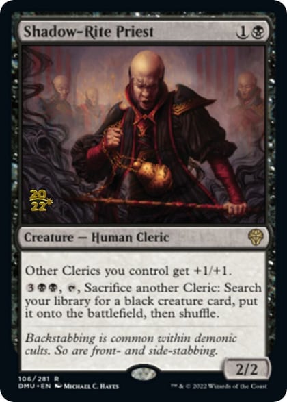 Shadow-Rite Priest, Prerelease Cards 106